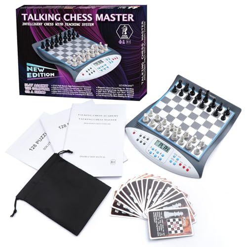 Juego electrónico de ajedrez con tutor de voz y tablero magnético miniatura 2