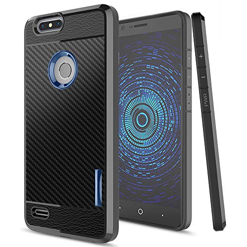Hizansa Zte Blade Z Max Case Zte Zmax Pro 2 Case Zte Sequoia Case Hizansa Shock Absorption Black Lightweight Carbon Fiber For Girls Women Tpu Gel Impact Defender Phone Case Cover For Zte Blade Zmax