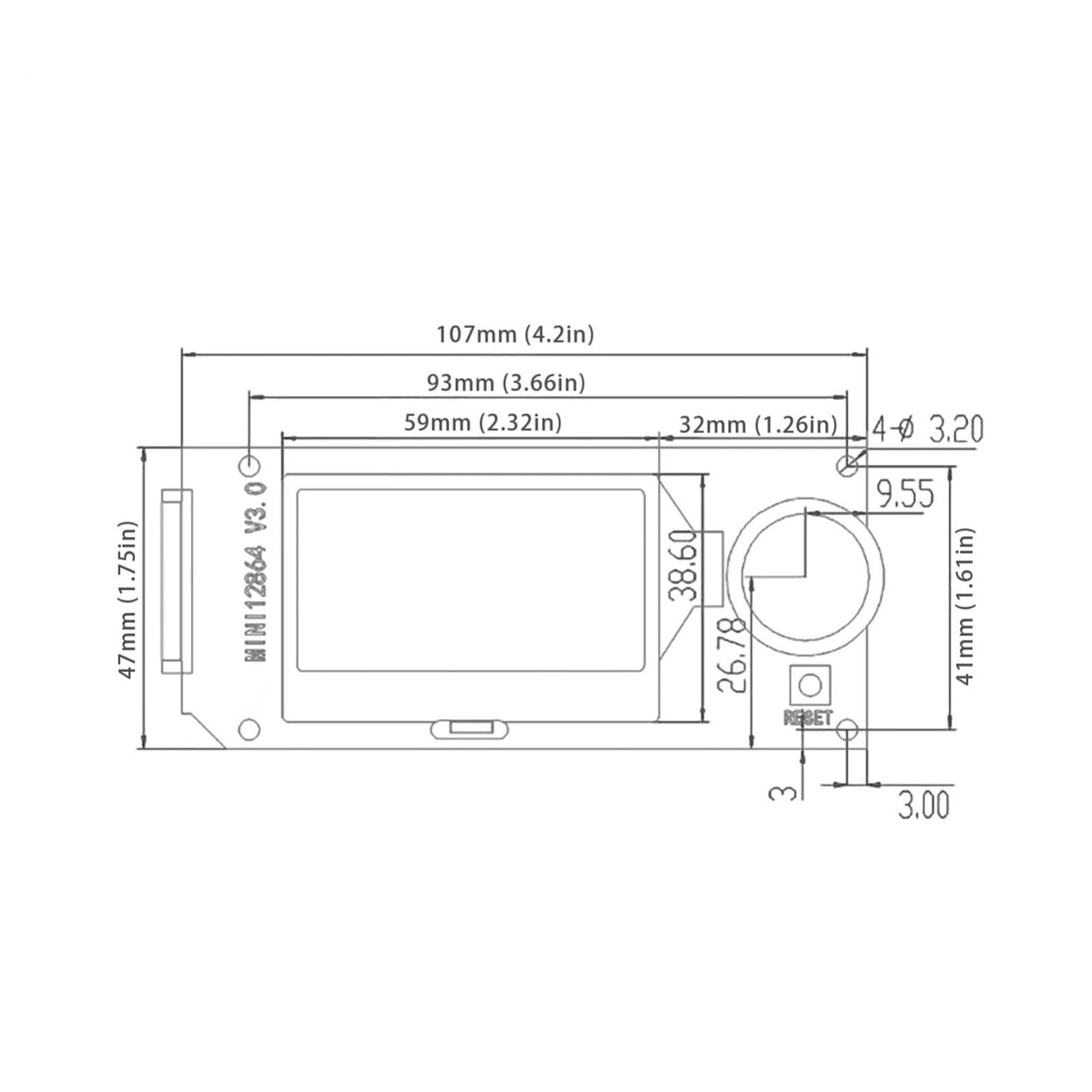 MKS Mini12864 LCD Graphique Panneau de Commande D'affichage Intelligent écran D'affichage de Contrôleur Intelligent pour Imprimante 3D Ender 3