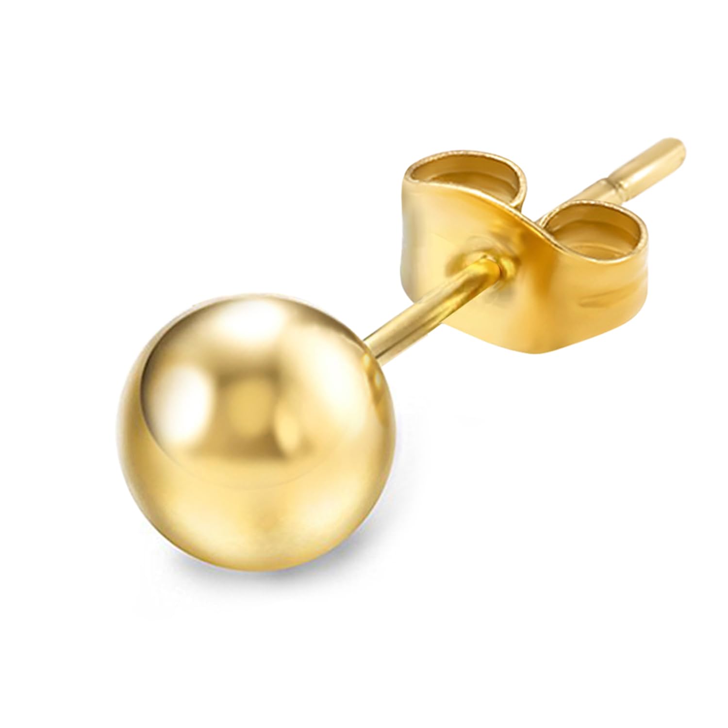 6 mm Stainless Steel Ball Stud Single Earrings Jewellery Gift For Men & Women-image-10