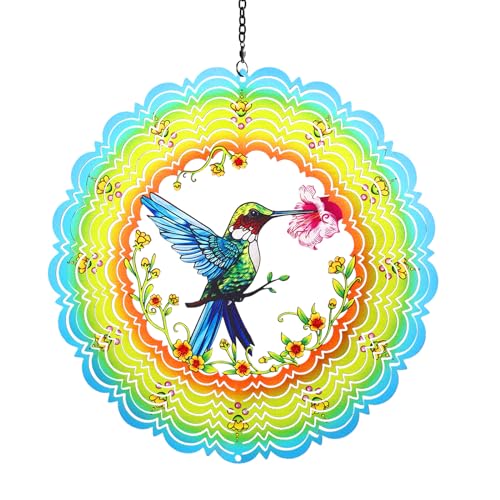 Waclstday 3D001 Metal Wind Spinners Hummingbird Gifts thumb #2