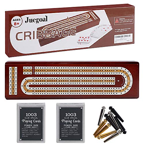 Juegoal JFBNEW Upgrade Wood Cribbage Board Game Set thumb #5