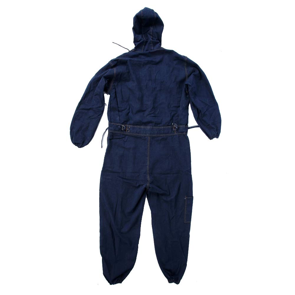 Traje de soldadura eléctrica con mono de mezclilla, conjunto de ropa de trabajo para seguridad laboral, monos reforzados y resistentes al desgaste con puños elásticos para