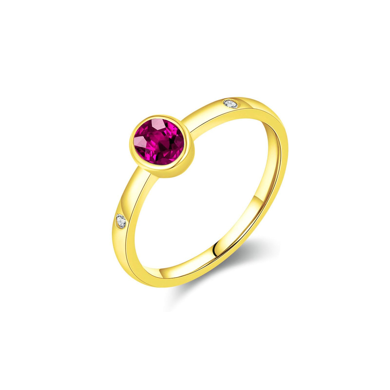 Fedi nuziali in oro 375 585 750 da donna singola, anelli di fidanzamento con spinello e moissanite creati Memoir, misura 50-62