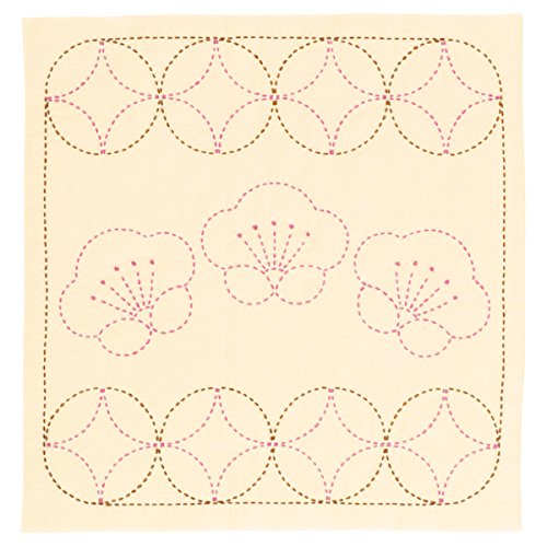 Sashiko kit cloth plum and round cloisonne / 244