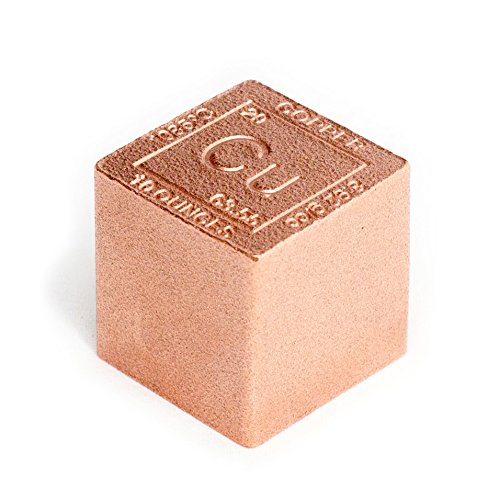 Copper Cube Paperweight - 10oz 999 Pure Chemistry Element Design by Metallum Gifts