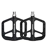 SQIANKUN Pedales MTB Pedales de Bicicleta ultraligeros con rodamientos de Nailon sellados, Plataforma Plana, Antideslizantes, for Carretera, BMX, MTB, montaña Pedales Bicicleta MontañA(Noir)