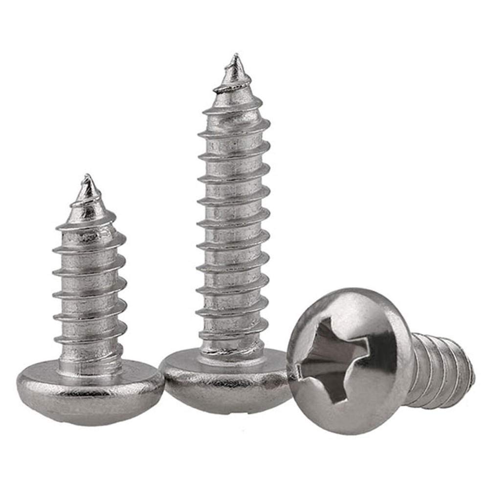 Set 250 Viti Autofilettanti Acciaio Inox - Testa Croce E Tonda Per Legno (M3, M4, M5) - Foto 2