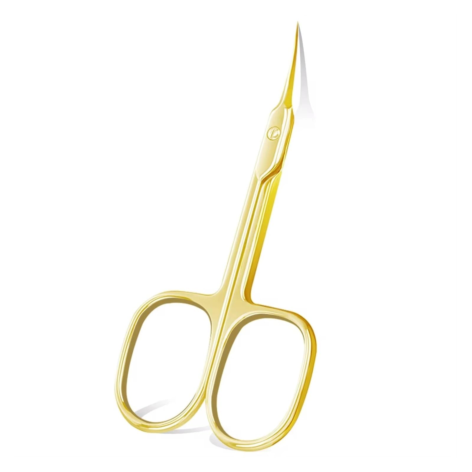 Tijeras for cutículas, recortador de cutículas extrafino for manicura y pedicura, Hoja Curva, Punta precisa, Kit de Cuidado for manicura artística.(Gold)