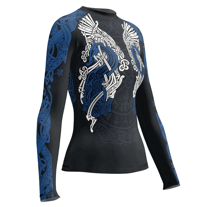 Viking Women's Long Sleeve Compression Shirt BJJ Rash Guard Fightwear for Grappling MMA2