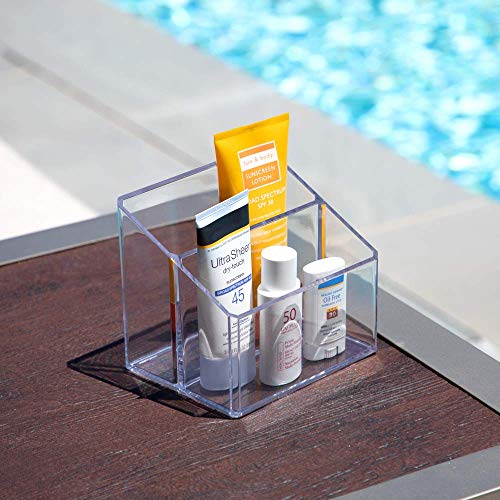 Isaac Jacobs Clear Acrylic 2-Section Organizer, Remote Holder