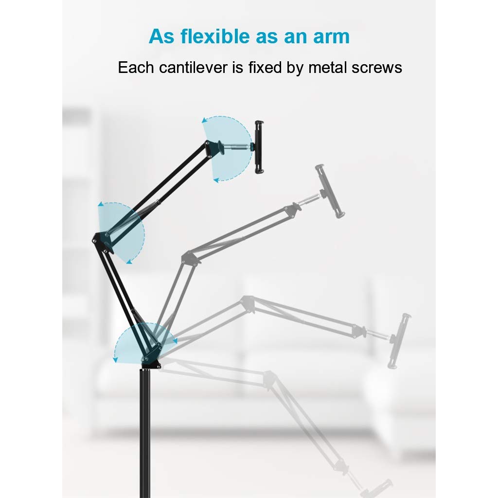 Soporte flexible ajustable para tablet y teléfono con soporte de cuello de cisne de 360 grados para visualización manos libres