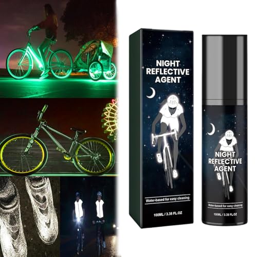 Clear Glow in the Dark Spray Paint,Glow in the Dark Spray Paint Outdoor,Reflective Spray Paint,Night Fluorescent Spray Paint,White Night Reflective Agent,Bicycle Clothes Luminous Warning Label (white)