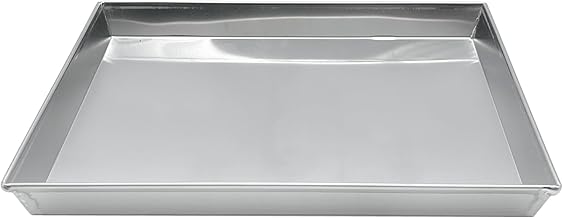 Pentole Agnelli COAL49/335 Teglia Rettangolare in Lega d'Alluminio 3003 con Orlo, Argento, 35 x 28 cm, 1 Pezzo
