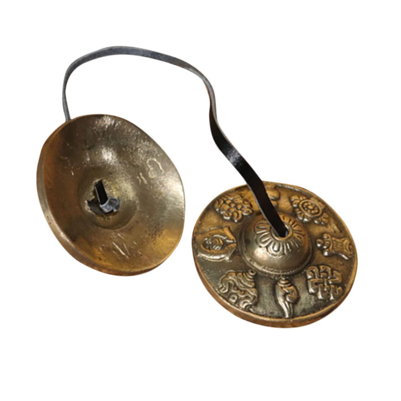 Abaodam Pair of Cymbals Chimes Tingsha Bell for Spiritual Practices Meditation Tool Yoga Accessory