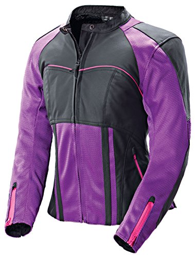 Joe Rocket 1240-1902 Radar Women's Leather Jacket (Purple/Black, Small)