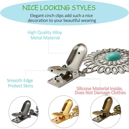 Image of Vintage Shirt Dress Cardigan Clip, Waist Clip for Women, Sweater Shawl Brooch Jacket for Clothing