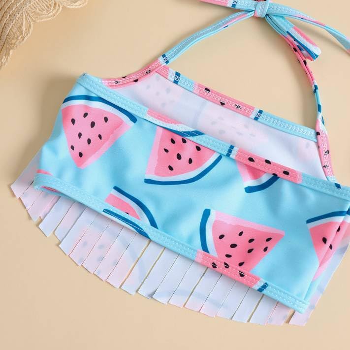 Image of Baby Bucket Girls Stylish Two-Piece Swimsuit| Baby Girl Bikini Swimsuit with Headband