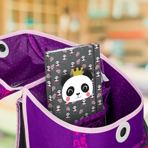 Baagl File Box for School Bag A5, Portfolio Folder for Children with Elastic Strap and Inner Flaps, Book Folder - Image 2