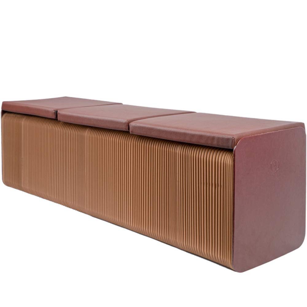 Przenośny składany stołek z papieru, stylowy podnóżek na sofę organową, stolik kawowy, nadaje się do salonu, recepcji i centrum handlowego, brązowy, 32 cm