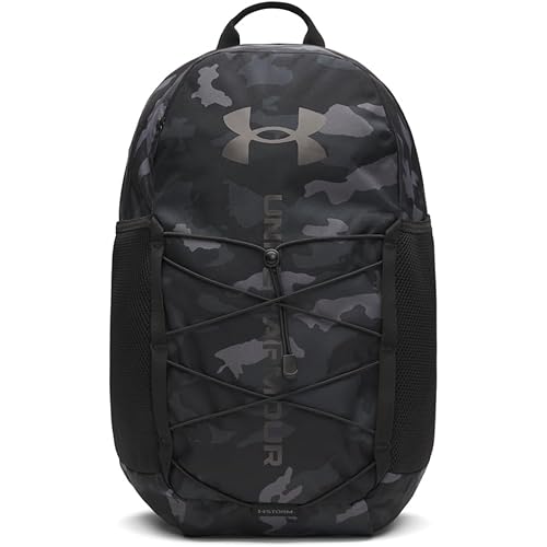 Under Armour Unisex Hustle Sport 6.0 Backpack, (002) Black/Metallic Black, One Size Fits Most