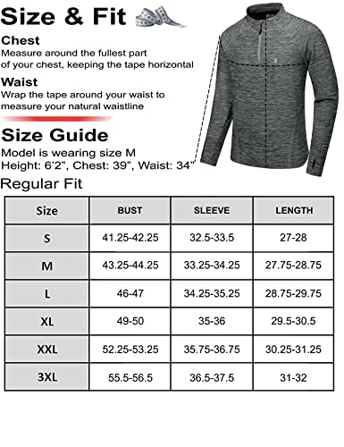 Little Donkey Andy Pulôver masculino leve com zíper 1/4 de quarto, camisas atléticas de manga compri