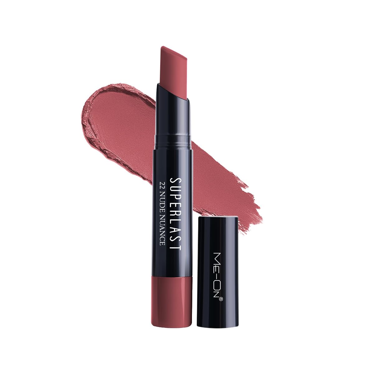 ME-ON SuperLast Matte Lipstick for Women | 24 Hrs Long Lasting | Waterproof, Smudge-Proof & Transfer-Proof | Lightweight, Cruelty-Free, High Pigment Soft Matte Finish (Nude Nuance, 2 gm)-image-5