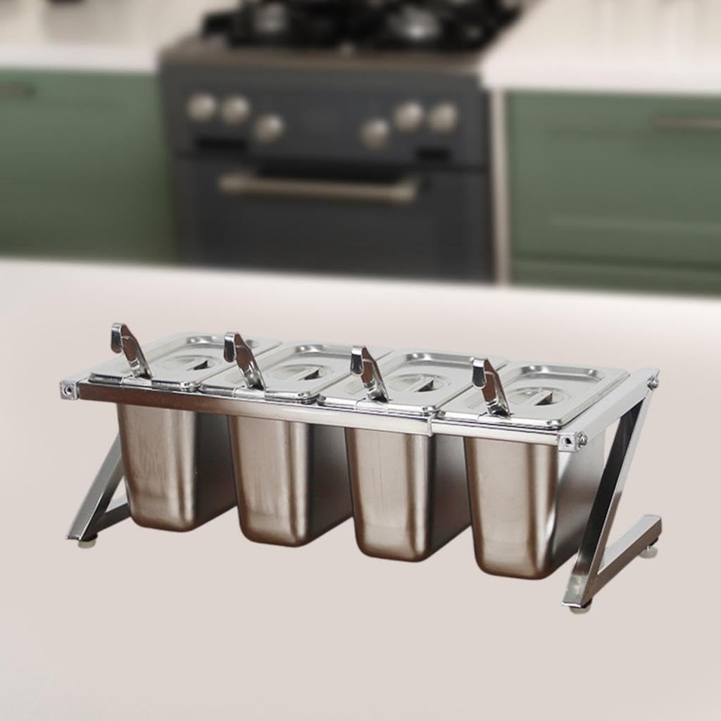 Ice Chilled Condiment Server Ice Chilled Serving Tray Taco with Lid Salad Bar Accessories Bar Caddy Coffee Shop Keeping Fresh, 48x16cm