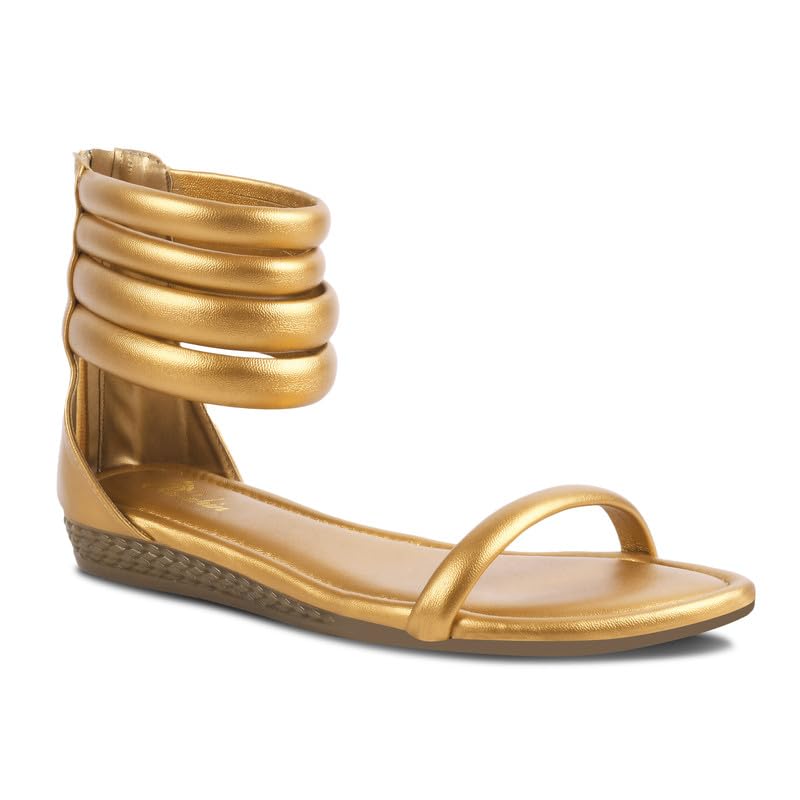 Image of Padchin Women Flat Sandals Comfortable Gladiator flatform Stappy Heel ladies footwear