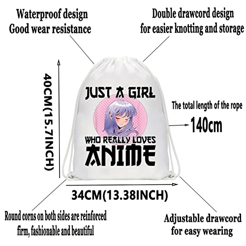 WZMPA Anime Fan Drawstring Backpack - Lover's Gift Just Who Loves Anime Travel Bag Merchandise2
