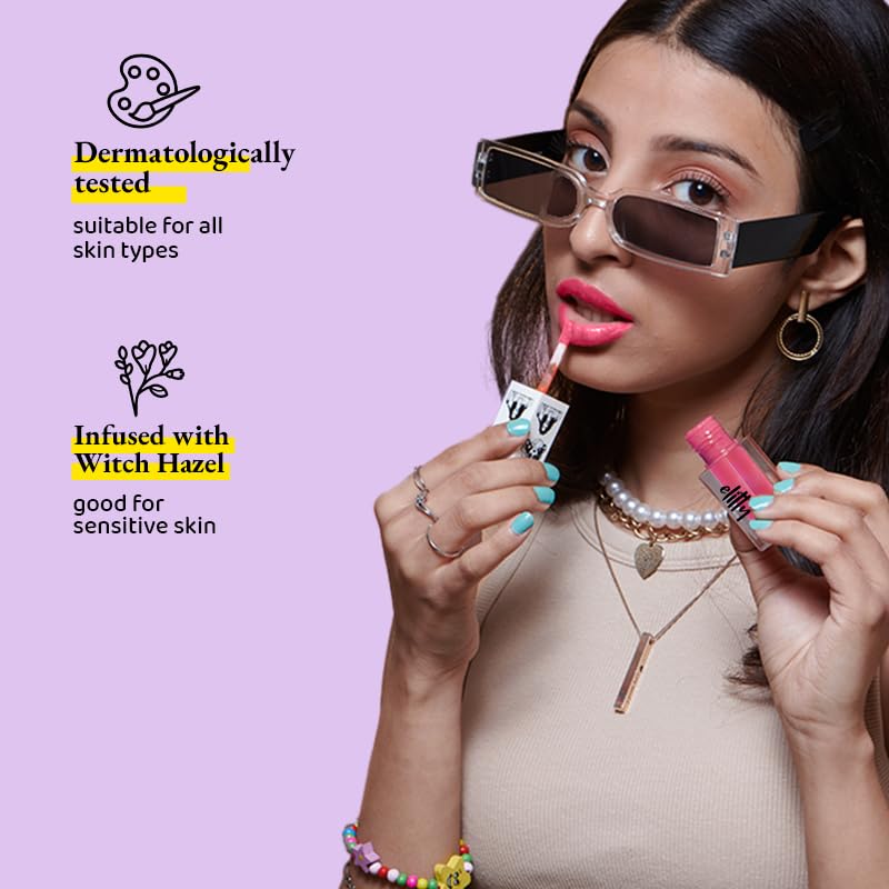 Image of Elitty Liquid Matte Lipstick | Transfer proof, Smudgeproof & Lightweight | Pookie (Pink)- 4 ML