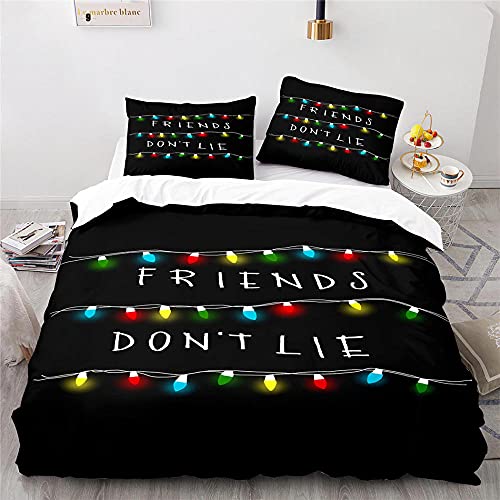 Horror Movie Funda Nordica 135 X 200 Cm Ropa De Cama 135X200 Infantil Microfibra Suave De Calidad Hotelera con Cremallera Y 2 Fundas De Almohada De 40X75Cm 1 Persona