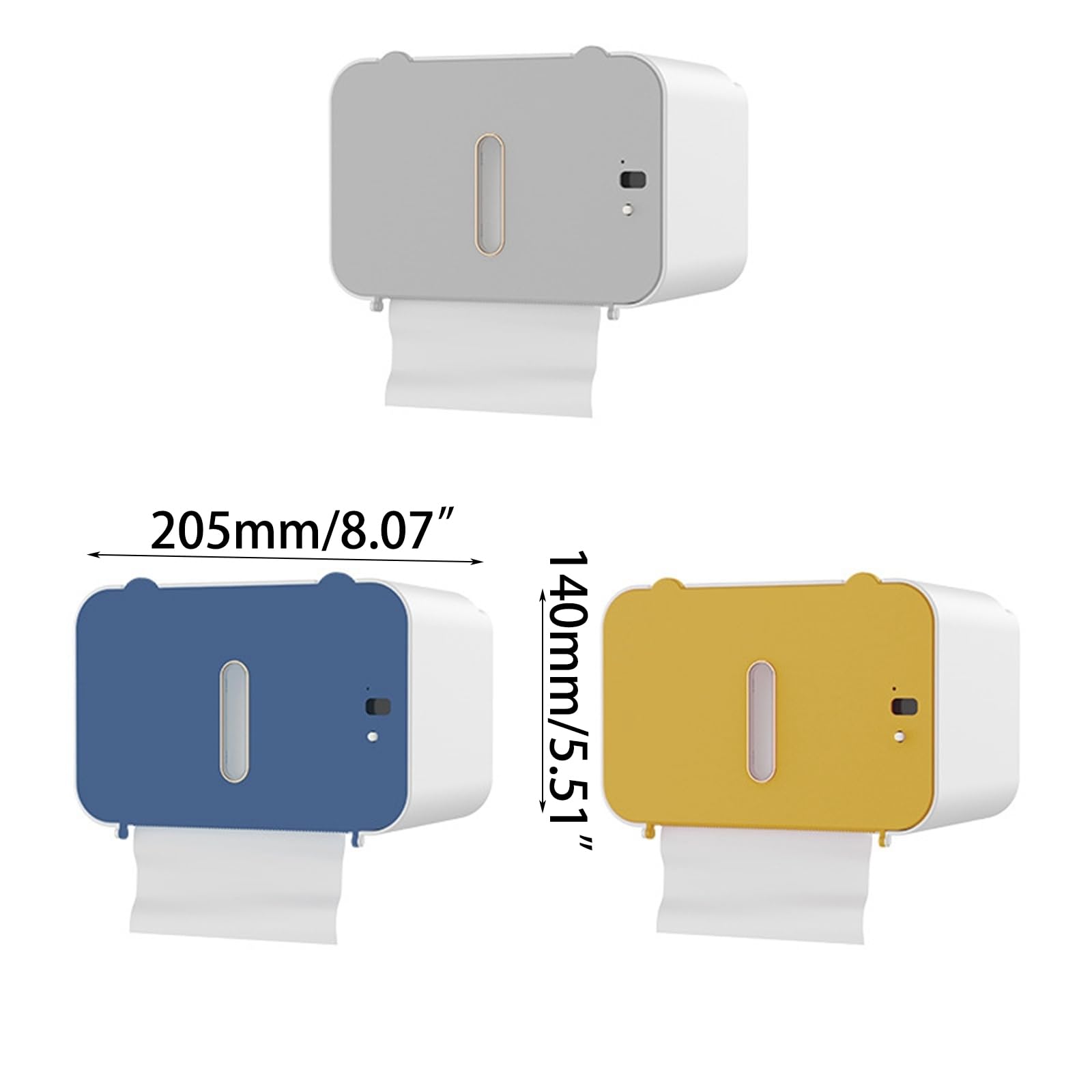 Boîte à mouchoirs automatique avec capteur - Porte-papier toilette à induction avec couvercle étanche - Distributeur automatique de serviettes en papier - Accessoire de rangement de cuisine -