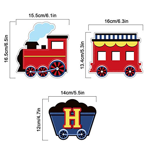Image of Boao Train Birthday Party Banner Decorations