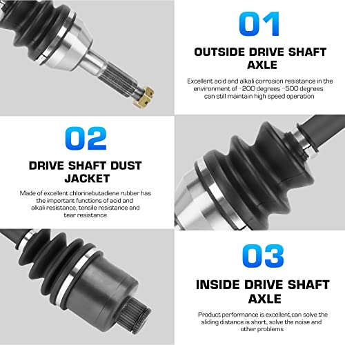 Image of Rear Left /Right CV Axle Set for 2003-2005 Polaris Sportsman 400 500HO 600 700, for 2004-2005 Sportsman 700 EFI, for 2005 Sportsman 800 EFI MV7, Replace for 1380240 1380197, 2 Rear Axle