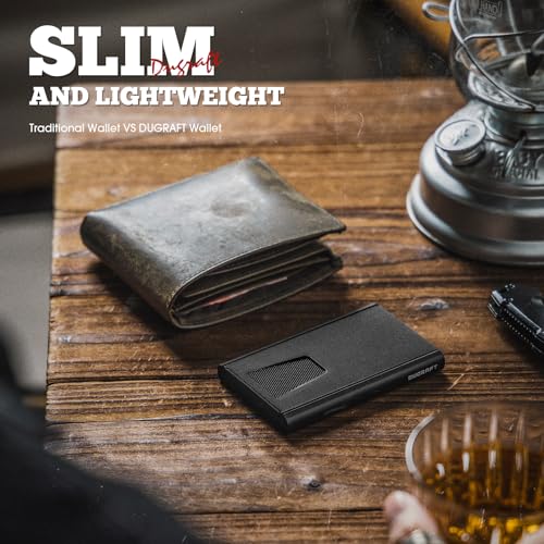 DUGRAFT Card Wallet for Men, Minimalist Credit Card Holder, Small Thin Mens Slim Wallet RFID, Metal Pop Up RFID Blocking Compact Wallet for Men2