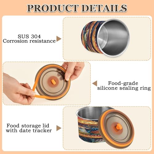 Contenedor de café hermético acero inoxidable 900 ml miniatura 4