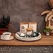 Lazy Susan Organizer Wooden Turntable: Hanobe White Round Wood Trays 12