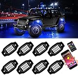 SINOSPARK Car Underglow Rock Lights RGBW Neon Accent Lights Kit APP RF Remote Control Music Sync...