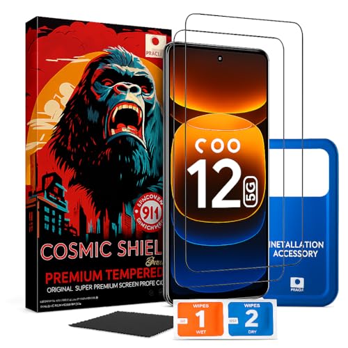 Image of Military-Grade Gorilla Tempered Glass Screen Protector for IQOO 12 / IQOO Neo 9 Pro (Anti-Static) Full Screen Coverage, Scratch & Shockproof with Easy Installation Kit