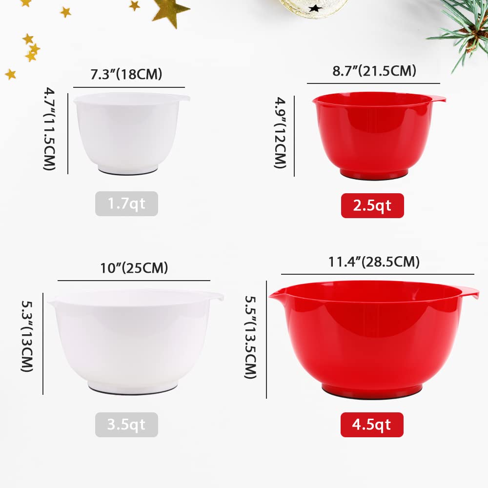 BoxedHome Mengkommen met deksel, mengkom, set van 12 mixing bowl, kunststof slakom antislip, stapelbare serveerschalen voor keuken (6 kommen en 6 deksels, blauw BoxedHome Mengkommen met deksel, mengkom, set van 12 mixing bowl, kunststof slakom antislip, stapelbare serveerschalen voor keuken (6 kommen en 6 deksels, blauw