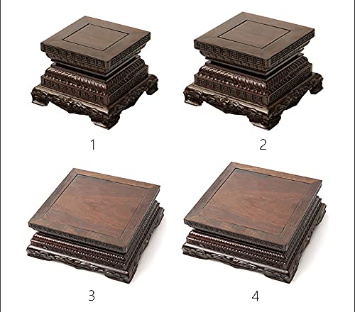 Base de Madera Ébano para Estatua de Buda 6.7x6.7x3.1 in miniatura 6