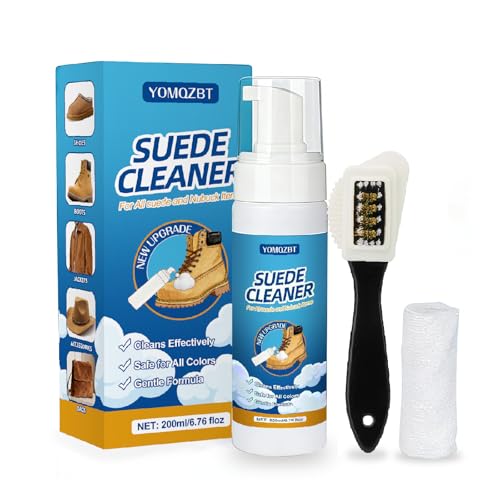 YOMQZBT Suede Shoe Cleaner – 6.76 Oz Suede & Nubuck Shoe Cleaner with Brush & Towel, Suede Cleaner...