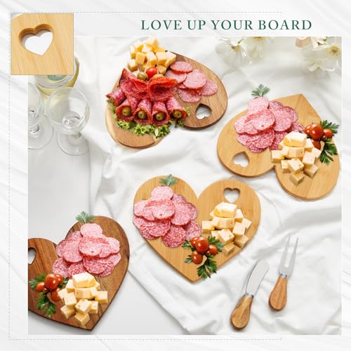 Set 4 tablas para queso en forma de corazón miniatura 5