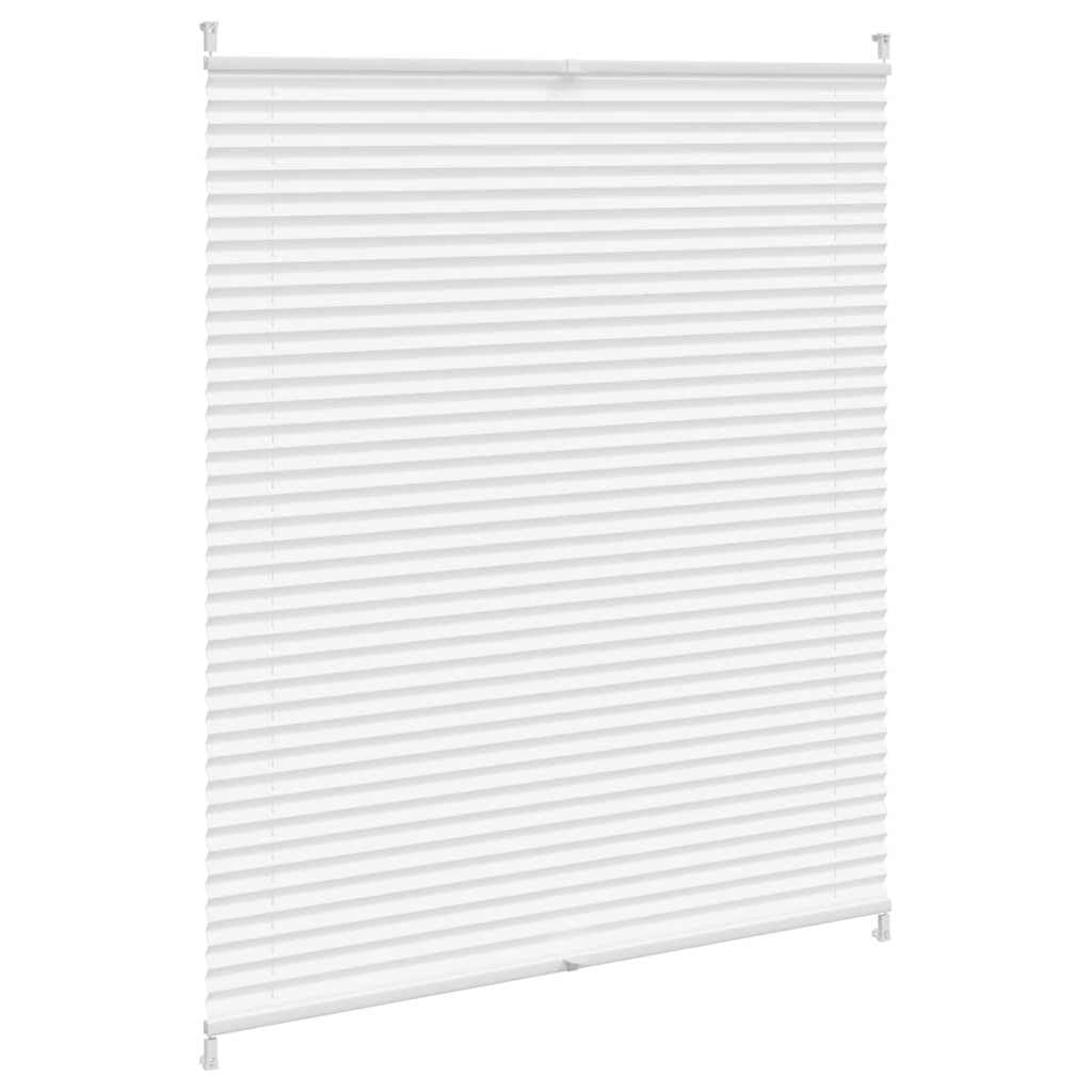 Roleta plisowana, biała, 100 x 150 cm, z materiału crepe, z szyną aluminiową, roleta zaciskowa, bez wiercenia, ochrona przed spojrzeniami, na okna wewnątrz, roleta zaciemniająca, żaluzje, alternatywa