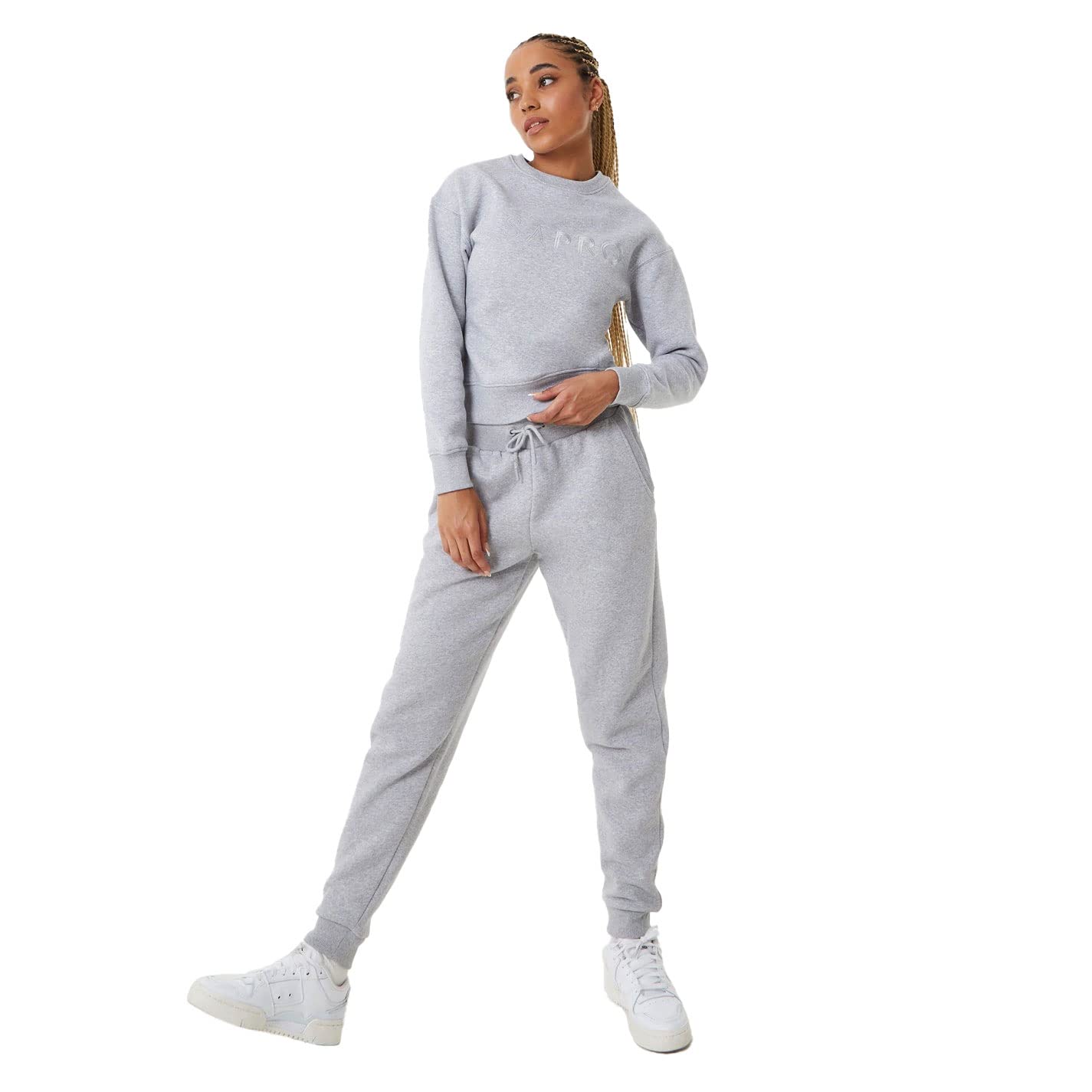 USA Pro Womens Classic Sweatshirt Grey Marl XXS