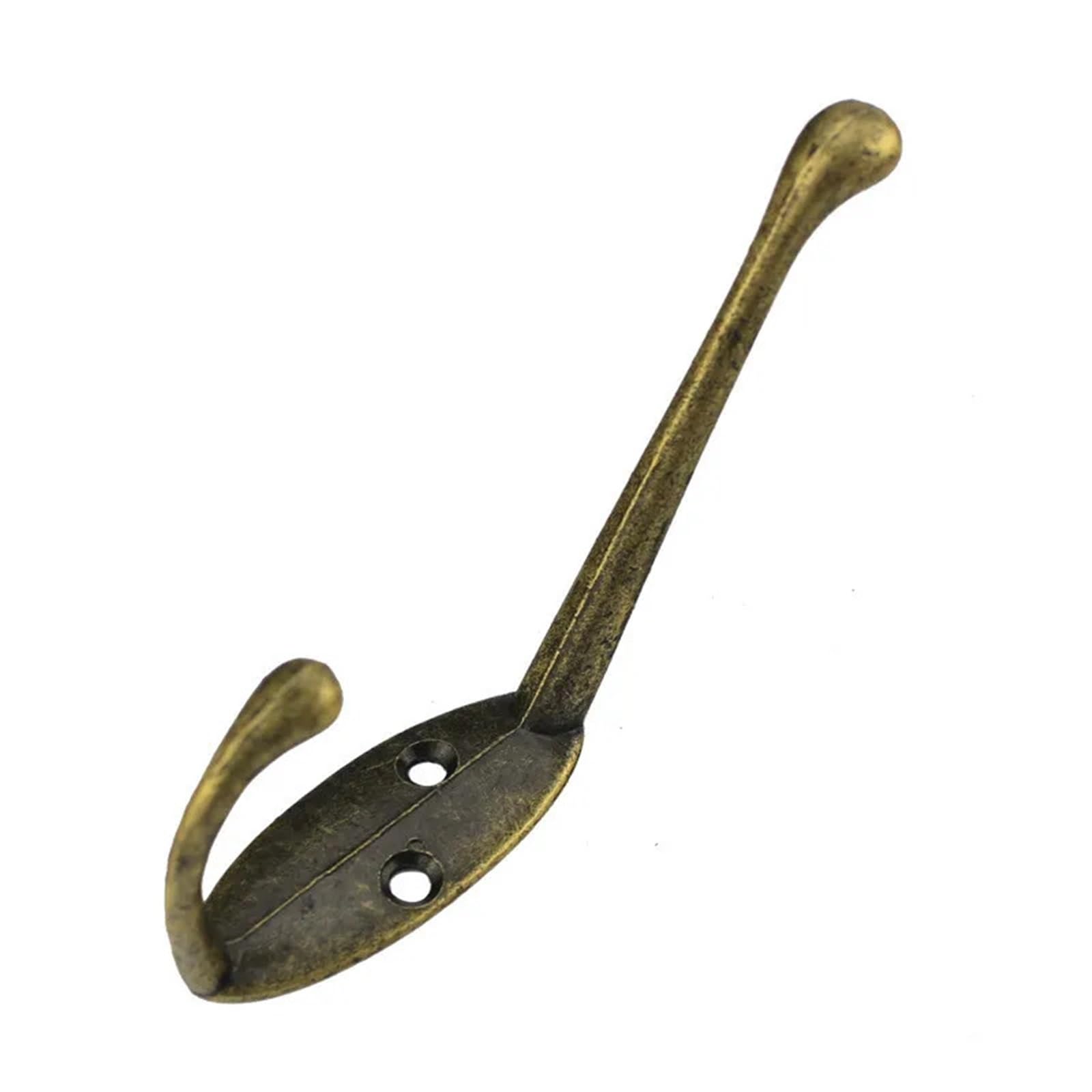 6 Unids/lote Hardware Gancho Antiguo Armario Gancho Colgante De Pared Aleación Gancho De Una Sola Capa Gancho De Bronce