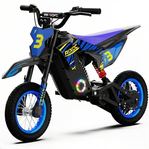 RIXOC DK-12 Electric Dirt Bike for Kids Ages 3-10, 700W