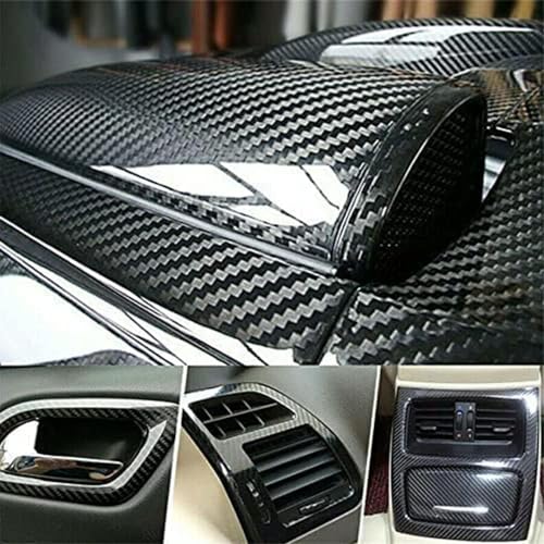 Image of SUNBIRD 5D Car Carbon Fiber Vinyl Wrap Roll, Self-Adhesive Film Sticker for Cars and Motorcycles, Interior /Exterior DIY Decoration, (5D Carbon, 24 X 150 Inch)