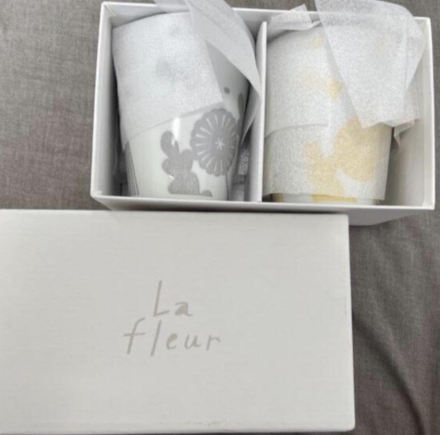 Amazon.co.jp: 鹿児島睦 La fleur 陶器カップ 2ペア : ホーム＆キッチン